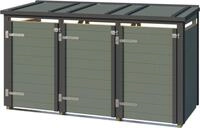 weka M&uuml;lltonnenbox Killarney, Metall pulverbeschichtet, f&uuml;r 3 M&uuml;lltonnen,...
