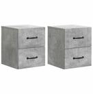 vidaXL Nachttisch 34,5 x 33 x 40 cm Nachttisch h&auml;ngend 2er Set Nachtschrank