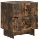 vidaXL Nachttisch Nachttisch Ger&auml;ucherte Eiche 43 x 34,5 x 47,5 cm...