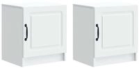 vidaXL Nachttisch 43 x 34,5 x 47 cm Nachttisch 2er Set Nachtschrank Wei&szlig;...