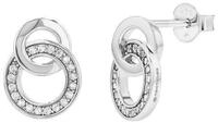 TOM TAILOR Paar Ohrstecker Schmuck Geschenk Silber 925 Infinity Kreise, mit...