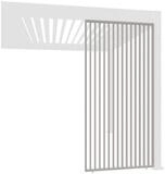 Weide Pavillonseitenteil Vertikale Lamellenwand f&uuml;r Pergola aus Aluminium 3...