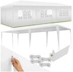 tectake Pavillon Rattan Gartenzelt 9 x 3 m, inklusive Spannseilen und Heringen,...