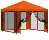 vidaXL Partyzelt Garten Pavillon mit Seitenw&auml;nden 3 x 3 m Orange