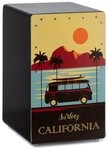 XDrum Cajon Designer-Cajon mit Kunstdruck "California", Bass Port & Snare...