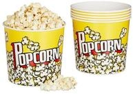 relaxdays Snackschale 12 x Popcorn Eimer wiederverwendbar, Kunststoff, (12-tlg)