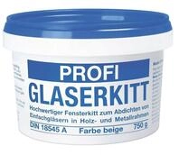PUFAS Spachtelmasse Profi-Glaserkitt zum Abdichten von Einfachgl&auml;sern, Beige 750 g