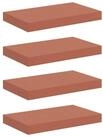 vidaXL Regal Wandregal 4 stk. Rot 40 x 23,5 x 3,8 cm Holzwerkstoff, 4-tlg.