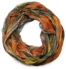 styleBREAKER Loop Loop Schal Feder Muster, (1-St)