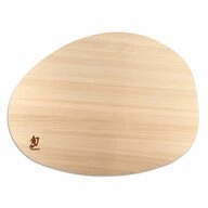 KAI Schneidebrett Shun Hinoki oval L, DM-0813, Hinoki-Holz braun