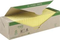 Post-it Notes Haftnotizblock Haftnotiz Recycling Notes 76x76mm 100 Blatt gelb...