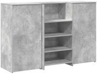 vidaXL Schreibtisch Empfangstheke Betongrau 155x50x103,5 cm Holzwerkstoff