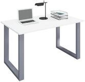 VCM Schreibtisch Lona, rechteckig, Tiefe 50 cm, B&uuml;gel-Fu&szlig; silber
