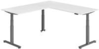 b&uuml;m&ouml; Schreibtisch Eckschreibtisch XDSMW, Eckform: 200 x 220 cm - Dekor: Wei&szlig;