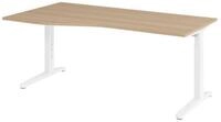 b&uuml;m&ouml; Schreibtisch XB-Serie, Freiform: 180 x 100 cm - Dekor: Eiche - Gestell:...