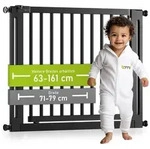 BOMI T&uuml;rschutzgitter Treppenschutzgitter ohne Bohren, Babygitter aus Holz, Miko