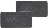 Villeroy & Boch Servierplatte Manufacture Rock Servierplatten 2er Set,...