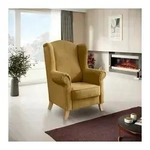 Beautysofa Ohrensessel LEONARDO Sessel Wohnzimmersessel, Fernsehsessel gelb