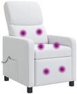 vidaXL Sessel Liegesessel Wei&szlig; Stoff (1-St)