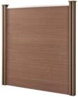 neu.holz Gartenzaun, &raquo;Getafe&laquo; Lamellenzaun WPC Sichtschutz 183x705cm Braun