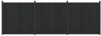 vidaXL Gartenzaun Zaunelement 3 stk. 530 x 186,5 cm WPC und Aluminium Schwarz,...
