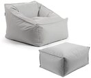 mokebo Sitzsack Der Sunnyboy (mit Hocker), Bean Bag Outdoor, Sitzsack f&uuml;r...