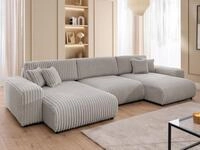 S-Style M&ouml;bel Wohnlandschaft Mollis mit Schlaffunktion und Bettkasten aus