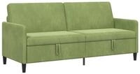 vidaXL Sofa Sofa mit Stauraum Hellgr&uuml;n 192 x 78 x 87 cm Polyester, 1 Teile