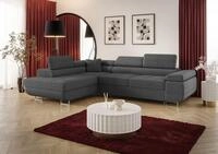 Fun M&ouml;bel Ecksofa Schlafsofa MONARO mit Ottomane in Stoff, Bettkasten,...