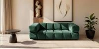 Fun M&ouml;bel 3-Sitzer Designersofa BLANCHE in Stoff Bluvel oder Puente,...