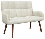 vidaXL Sofa 2-Sitzer Sofa Creme 115 x 61 x 87 cm Samt, 1 Teile