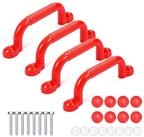 relaxdays Klettergriff Kletterger&uuml;st-Griffe im Set, rot, 4er Pack
