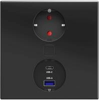HPF Einbausteckdose K&uuml;che USB A/C K&uuml;chensteckdose Duplex-Q Steckdose B&uuml;ro