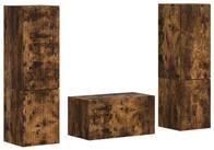 vidaXL TV-Schrank TV-Schrankset 5 stk. R&auml;uchereiche Holzwerkstoff (5-St)