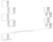 vidaXL Regal Wandmontiertes TV-Regal Wei&szlig; 180 x 15 x 94 cm Holzwerkstoff,...