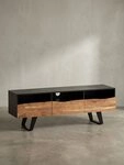 KADIMA DESIGN Lowboard Lowboard Akazie Massivholz 140x50x40 cm Baumkante...