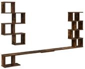 vidaXL Regal Wandmontiertes TV-Regal Raucheiche 160 x 15 x 94 cm, 1-tlg.