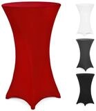 Detex Stehtischhusse, 70cm Rot Hussen f&uuml;r Stehtische Rund Bezug &Uuml;berwurf
