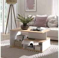 Vicco Couchtisch Hasso, Goldkraft Eiche/Wei&szlig;, 90 x 49.4 cm (1-St)