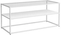 en.casa Couchtisch, &raquo;Solund&laquo; Beistelltisch Stahl 102x43x46 cm Wei&szlig;, matt...