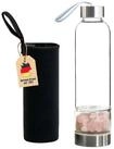Intirilife Trinkflasche, Trinkflasche Wasserflasche - Heilsteinen, Tasche -