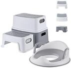 relaxdays Toilettentrainer Kindertoilettensitz mit Tritthocker