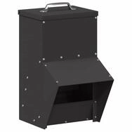 vidaXL Futterspender H&uuml;hnerf&uuml;tterer Schwarz 20 x 25 x 35 cm Kaltgewalzter...