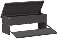 vidaXL Futterspender H&uuml;hnertretfeeder Schwarz 48,5 x 39,5 x 19 cm 5 kg