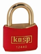 Kasp Vorh&auml;ngeschloss Vorh&auml;ngeschloss, Messing, ummantelt, 40 mm K12440REDD