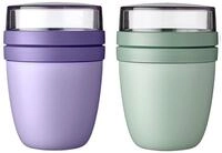 Mepal Lunchbox Lunchpot Ellipse Mixed, Becher to go, Vivid Lilac + Nordic Sage,