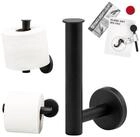 bremermann Toilettenpapierhalter Bad-Serie PIAZZA BLACK - 2in1, aus Edelstahl...