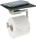 bremermann Toilettenpapierhalter Bad-Serie PIAZZA - mit Glasablage, aus Glas und