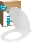 Calmwaters WC-Sitz Extra Flach, Slim, Absenkautomatik, Abnehmbar, Montage von...