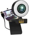 TronicXL Webcam mit Ringlicht Full HD Lampe USB PC Kamera Konferenz Streaming...